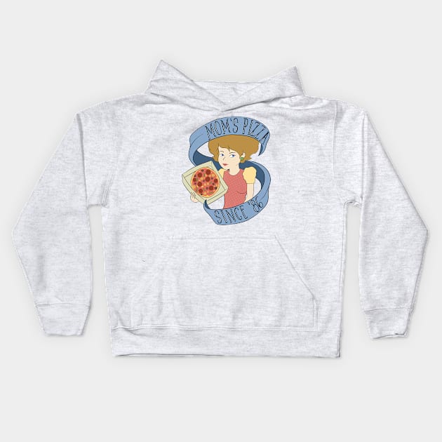 Mom’s Pizza Kids Hoodie by drixalvarez